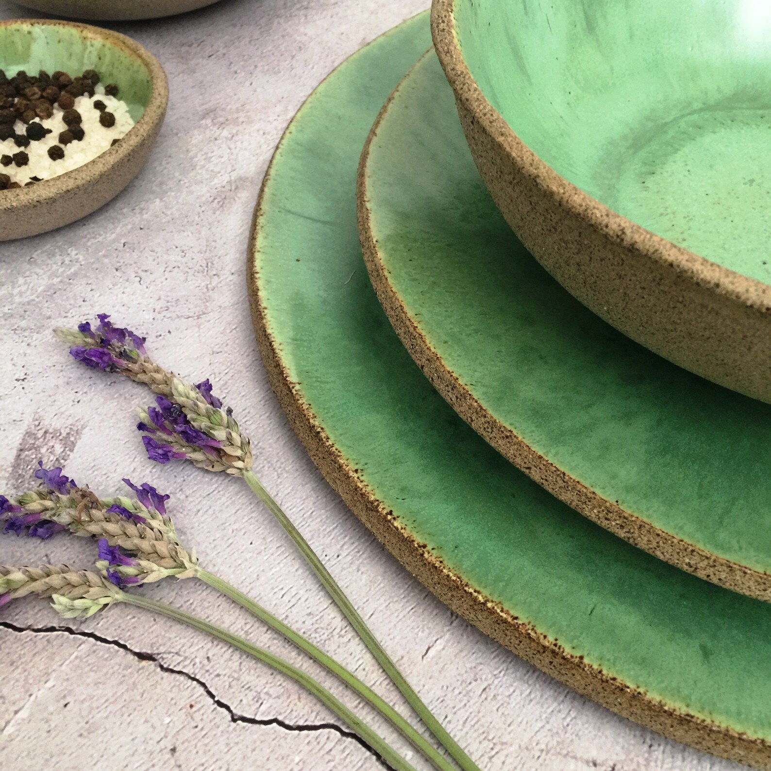 Farmhouse Pottery Dish Set Handmade Ceramic Dinnerware Set Etsy