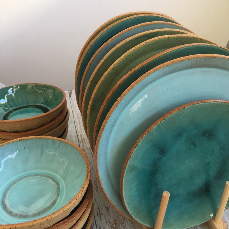 Luxury Dinnerware Set Handmade Stoneware / Ceramic / Pottery Etsy