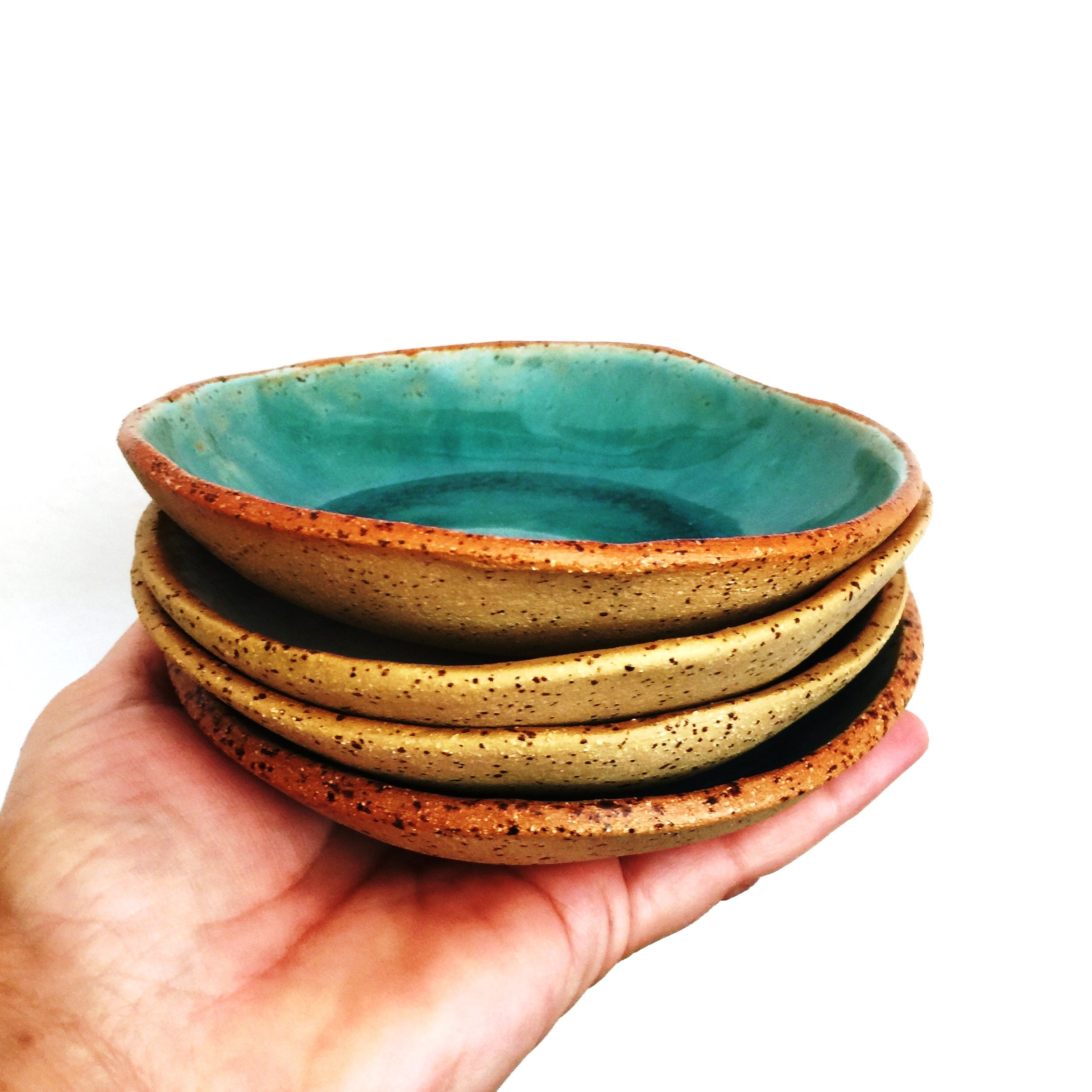 Handmade Pottery Bowls Set of 4 Ceramic Bowls Housewarming Etsy