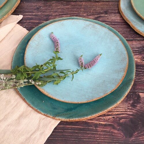 Deep Pink Large Ceramic Dinner Plate Handmade Pottery Dining Etsy