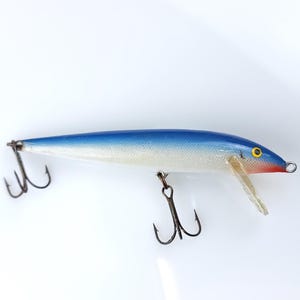 Rapala CountDown CD11 Blue Sinking Minnow Fishing Lure, Balsa Wood, Lip Marked Finland, 4 3/8 Inch Walleye Trout Bass Lure