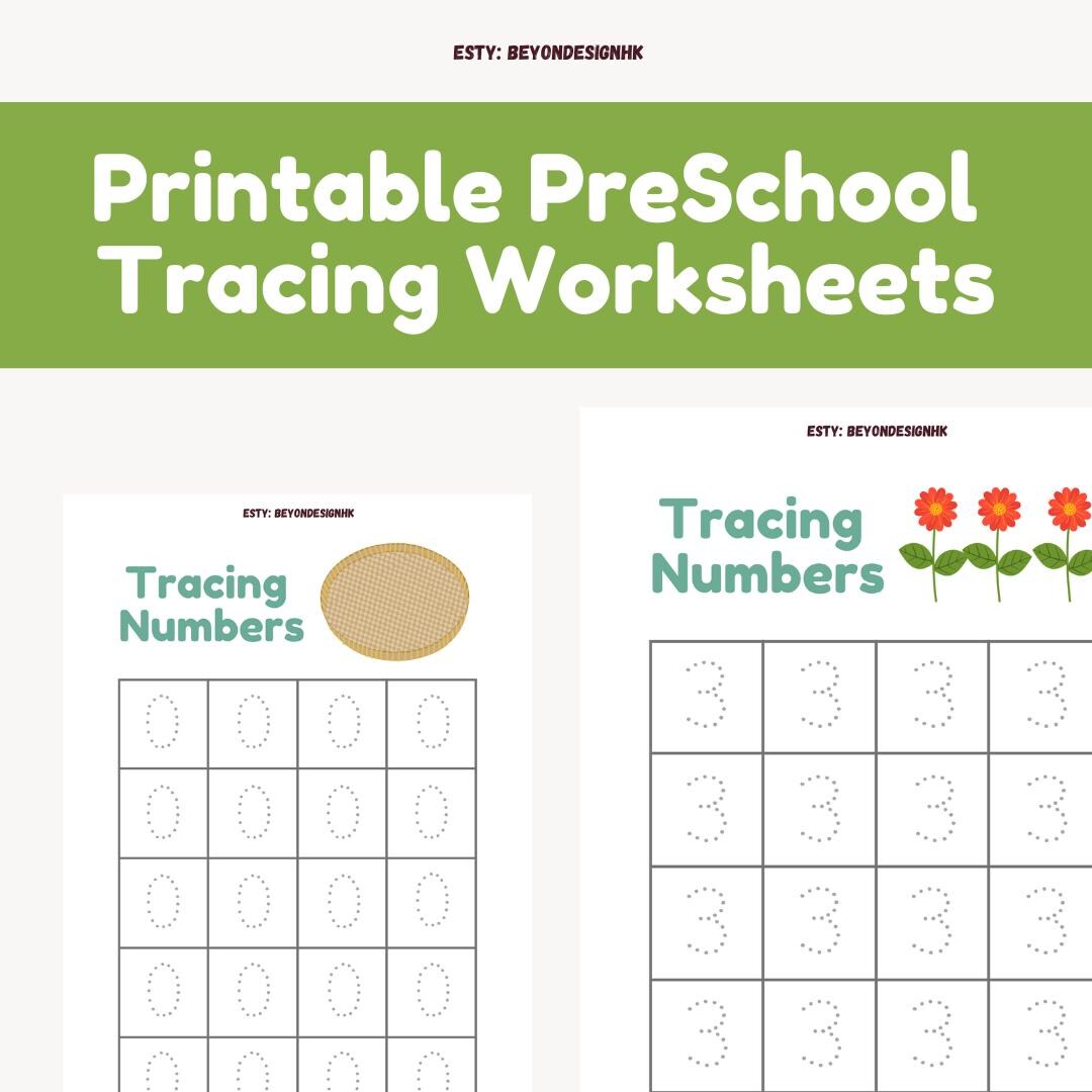 Printable Number Tracing Worksheets | Traceable Numbers | Preschool ...