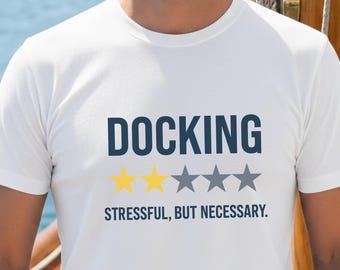 Funny Docking Star Review Tee | Lake Life Boat Humor Shirt | Pontoon Shirt