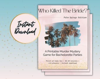 Who Killed the Bride? Murder Mystery Game | Bachelorette Party (Instant Download)