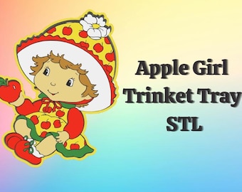 Apple Girl Trinket/Bead Tray STL File ONLY