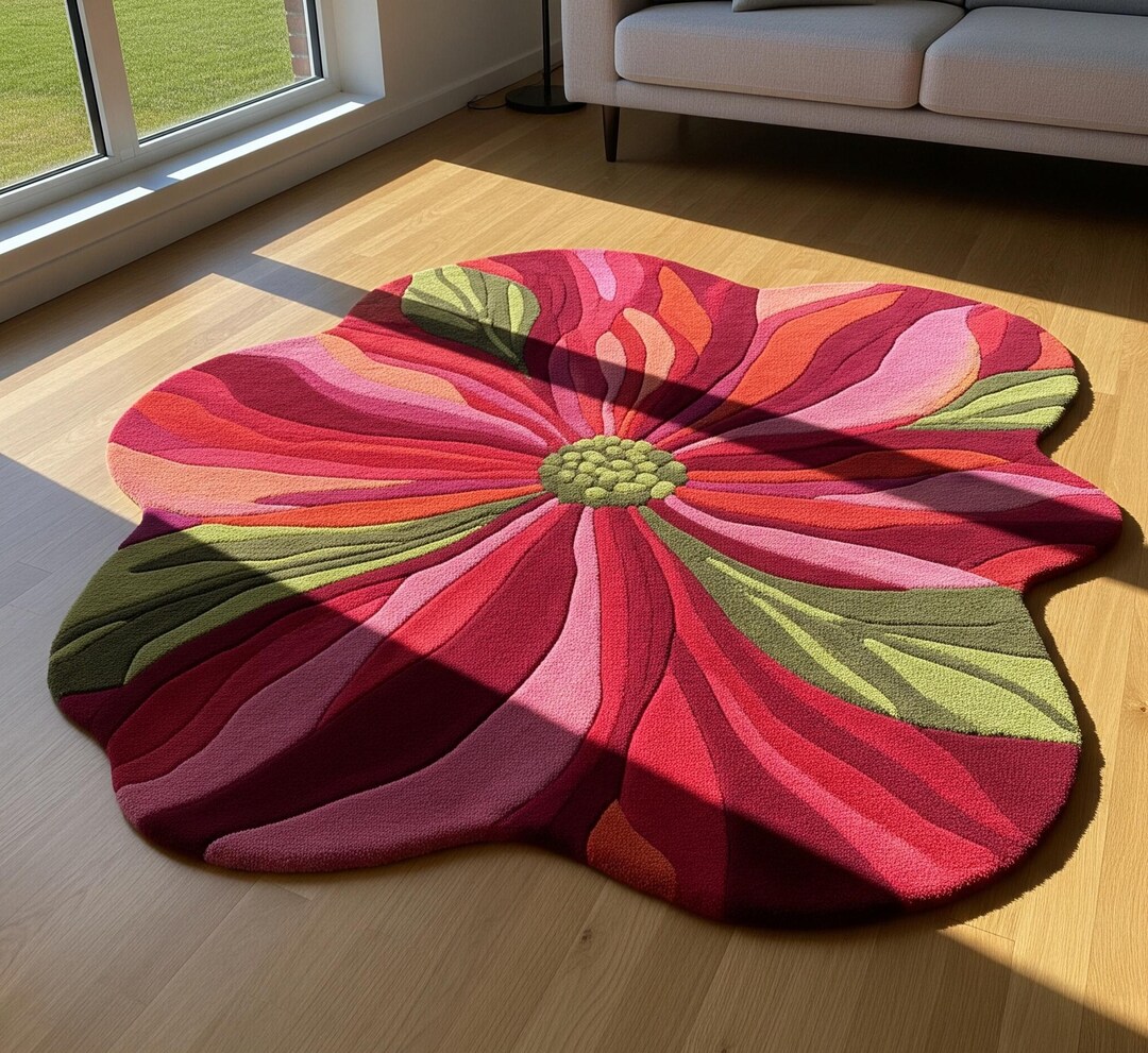 Hand-tufted Floral Rug – Multi Color Bloom Pattern | Colorful Flower ...