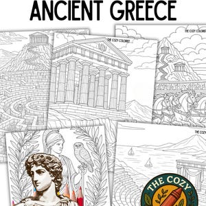 Ancient Greece Coloring Pages: Detailed Landscapes (PDF Download)