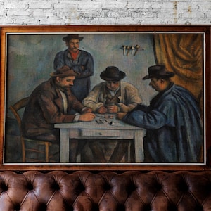 The Card Players by Paul Cézanne, Artistic Matte Poster, Vintage Wall Art, Living Room Décor, Unique Gift for Art Lovers
