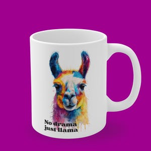 No Drama Llama Mug: Inspirational Cup for Kids and Adults, Back to School Gift