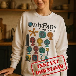 Funny OnlyFans PNG, Fan of Fans Digital Graphic, Retro Electric Fan Clipart, Humorous Shirt Design, Vintage Fan Art Printable Download