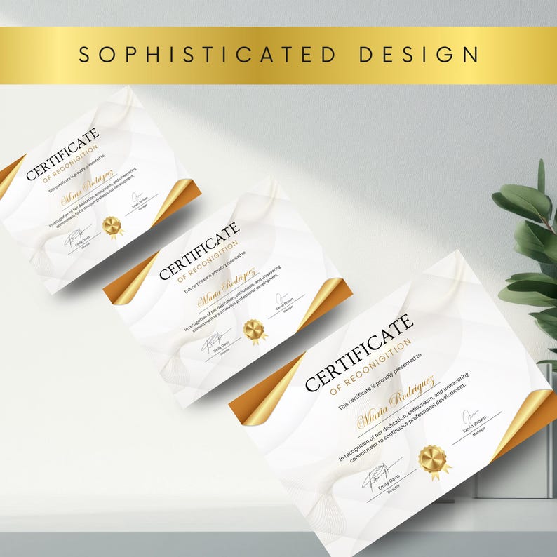 Editable Certificate of Recognition Canva Template for Recognition ...