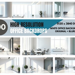 Office Backdrop White Modern background for Zoom meetings Virtual background for Office Presentations and meetings teams background office
