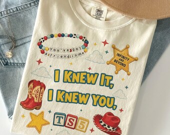Camiseta retro de Toy Story Gang "Lo sabía, te conocía", camiseta con estampado de vaquero del oeste, camiseta moderna de Toy Story 5, camiseta "Tienes un amigo en mí"