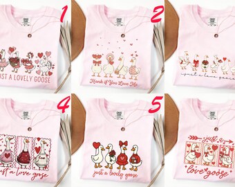 Just A Love Goose Shirt, Cute Valentine Goose Shirt, Valentine Goose Shirt, Funny Goose Shirt, Valentine's Day Shirt, Valentine Shirt
