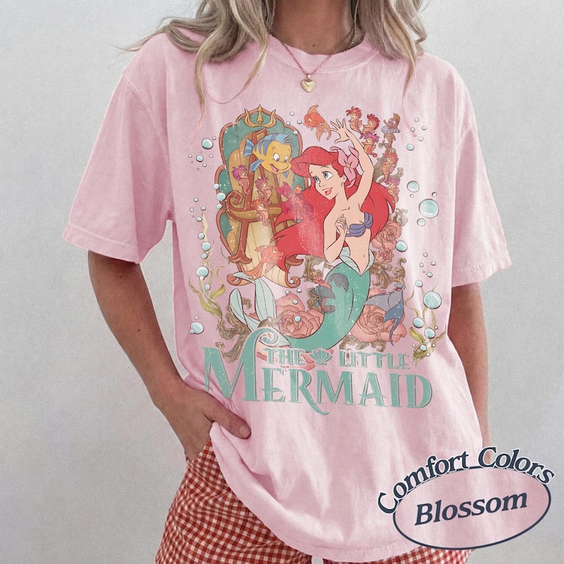 Comfort Colors® The Little Mermaid Shirt, Disney T-shirt, Women's Little Mermaid Ariel Shirt, Ariel Mermaid Shirt, Disney Ariel Shirt zdjęcie 1