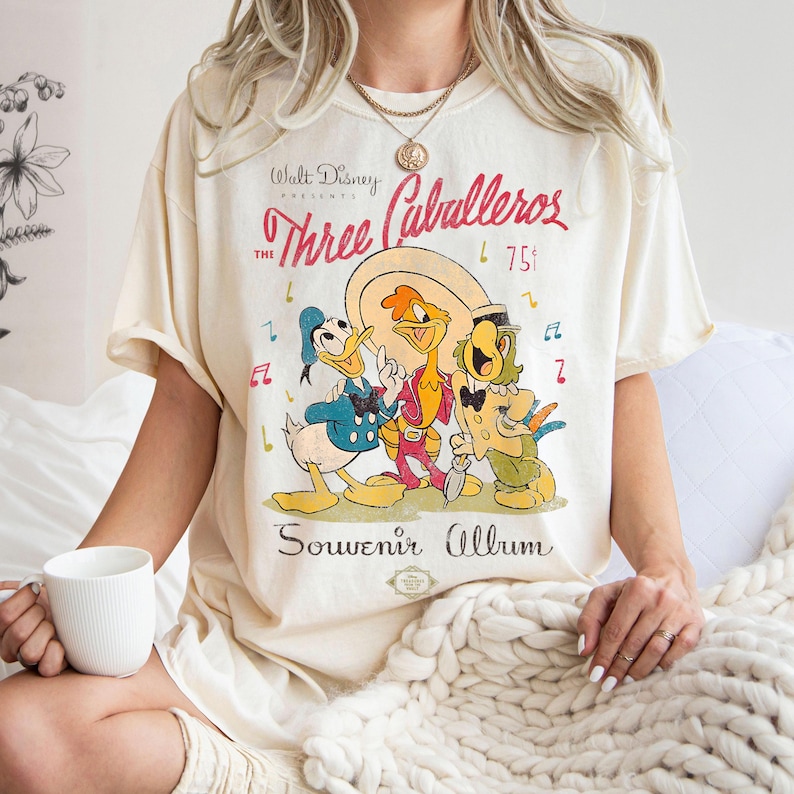 Comfort Colors® Disney The Three Caballeros Classic T-Shirt, Three Caballeros Shirt, Magic Kingdom Shirt, Disneyland Family Matching Shirts image 3