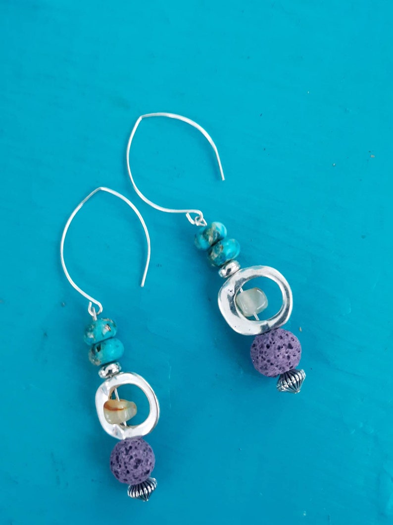 Gypsy Gemstone Beaded Earrings by Blue Honey Jewelry image 5