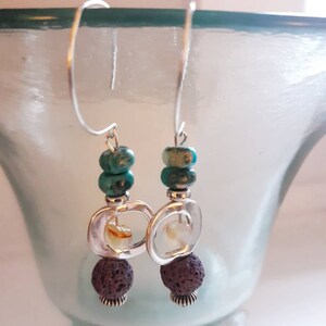 Gypsy Gemstone Beaded Earrings by Blue Honey Jewelry image 4