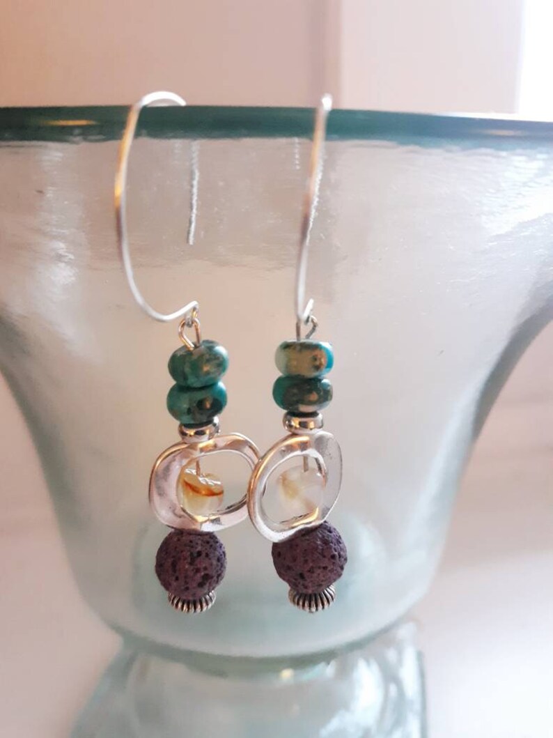 Gypsy Gemstone Beaded Earrings by Blue Honey Jewelry image 4