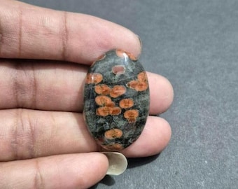Handmade Oval Peanut Obsidian Cabochon | Loose Gemstone (22x33x6MM)