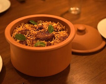 Handmade Terracotta Clay Pot With Lid | Eco Friendly Earthen Cookware for Kitchen | Traditional Clay Cooking Pot | Sustainable Home Gift