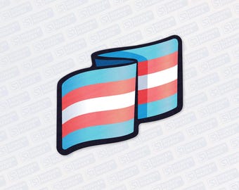 Trans Flag - Large Sticker