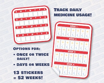 Dose Tracking Stickers (52 weeks)