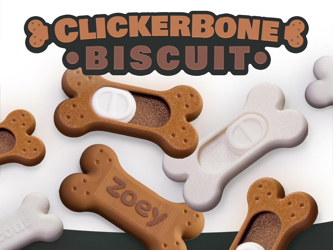 Clickerbone Biscuit Edition - Novelty Dog Bone Fidget Clicker - Etsy