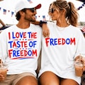 I Love The Taste of Freedom PNG | Matching Fourth of July Couple PNG| Patriotic Couple PNG | Freedom Shirt Design product logo