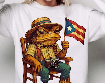 Coqui Frosch Flagge PNG: Boricua Pride Clipart (digitaler Download)