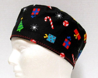Gorro quirúrgico navideño para hombre: gorro quirúrgico colorido