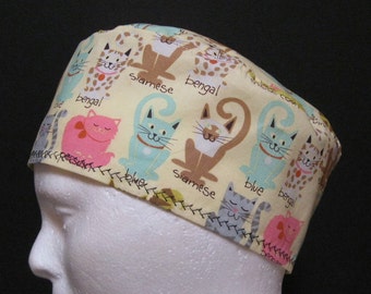Gorro quirúrgico de gatos multicolor: gorro quirúrgico veterinario