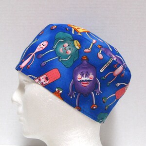 Mens Surgical Cap or Scrub Hat with Happy Band – Aids, Thermometers, Ice Packs