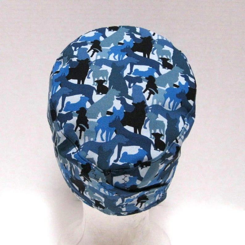 Mens Scrub Hat Veterinary Scrub Cap or Surgical Cap Blue Dog Etsy