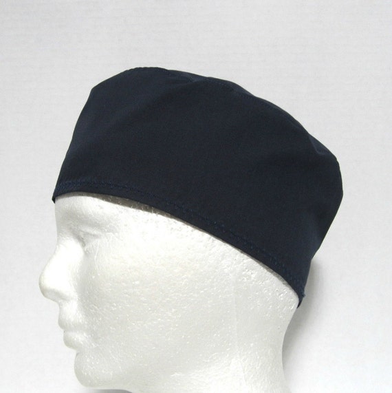 Navy Blue Mens Scrub Hat Surgical Cap 