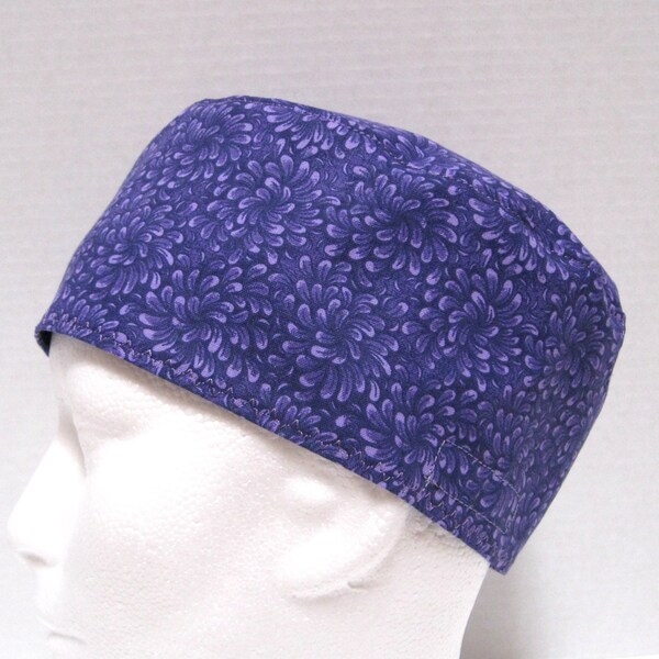 Scrub Hat, Scrub Cap or Surgical Cap in Purple and Lilac