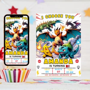 Dragon Birthday Invitation: Editable Dungeons and Dragons Party Invite (Digital Download 5x7in Canva Template