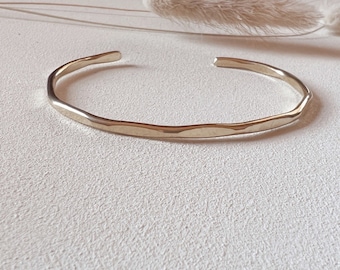 Hammered Brass Cuff, Stacking Cuff Bracelet, Handmade Brass Bracelet, Minimal Cuff Bracelet, FLAT PLAINS CUFF