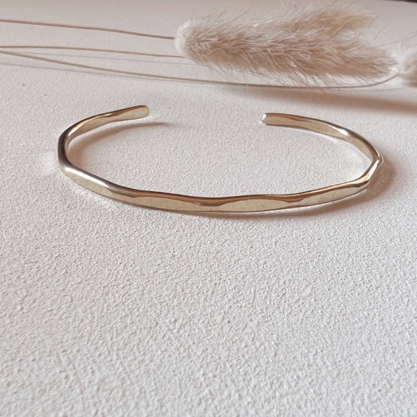 Hammered Brass Cuff, Stacking Cuff Bracelet, Handmade Brass Bracelet, Minimal Cuff Bracelet, FLAT PLAINS CUFF