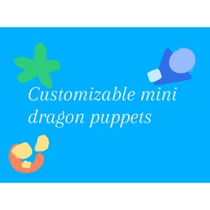 mini round based puppet dragons. customizable. Bee dragon, Zebra dragon, Watermelon dragon, black and white dragon, etc.