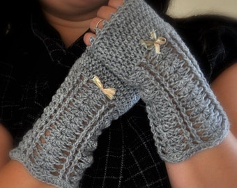 PATTERN ONLY (PDF File) - romantic fingerless mittens, accessories, fingerless gloves, winter, how to make