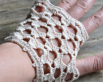 PATTERN ONLY (PDF File) - short wedding gloves, bridal, bride, lace, lacy, accessories, how to make