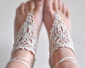 PATTERN ONLY (PDF File) -  barefoot crochet sandals, soleless, beach, accessories, how to make