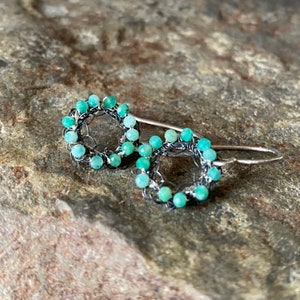 Orecchini all&#39;uncinetto con crisoprasio