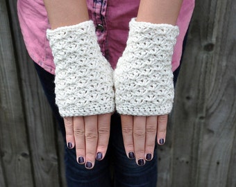 PATTERN ONLY (PDF File) - Chunky fingerless mittens, accessories, fingerless gloves, winter, how to make