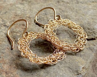 Crochet Hoop Earrings