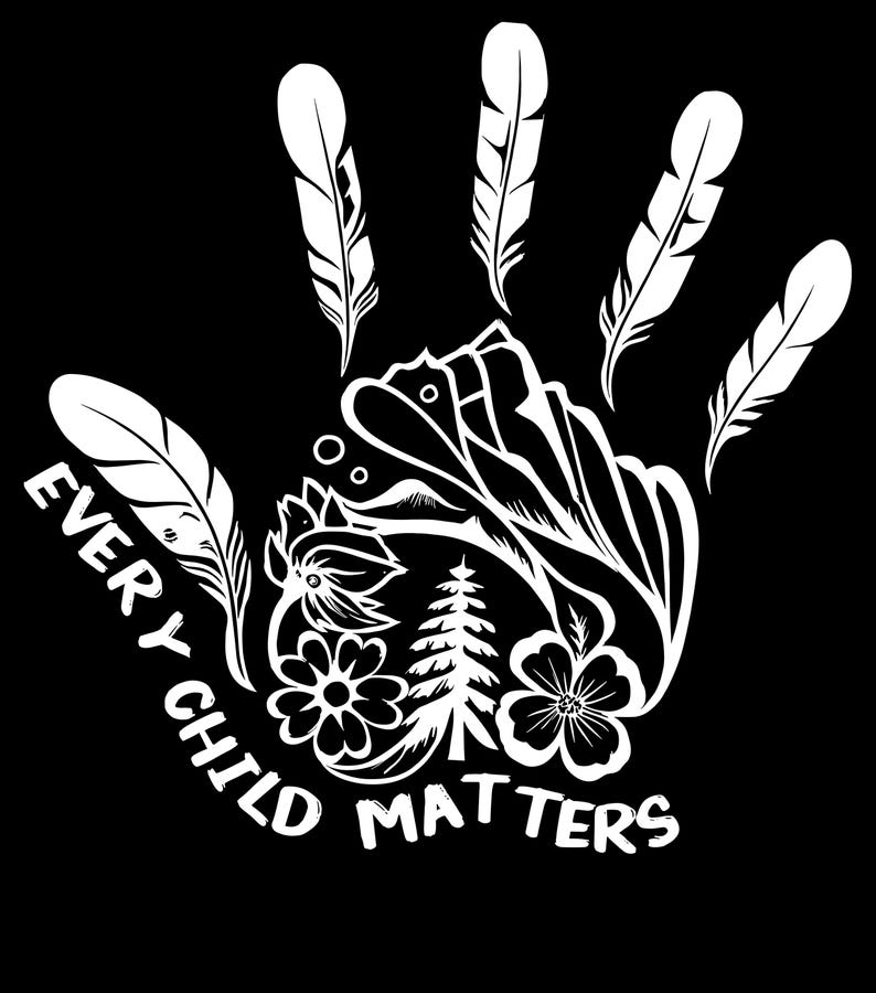 Every Child Matters PNG | Orange Shirt Day Handprint Feather Floral ...