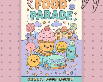 Kawaii Food Coloring Book | Chibi Japanese Art, 40 Printable Pages (PDF)