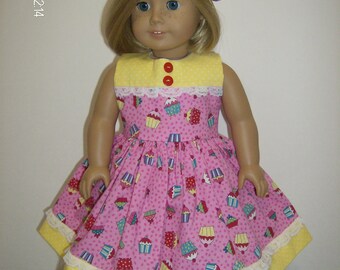 18 Inch Doll Clothes / 2 pc. "Sweet Cupcake" Party Dress