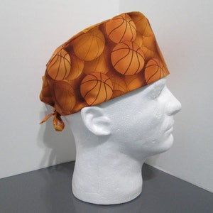 Basketballs 3D Unisex Surgical Scrub Cap